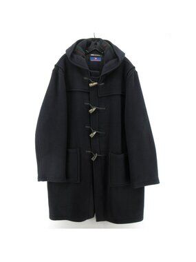 VINTAGE John Partridge Jacket 48 Navy Wool Blend Tartan Lined England